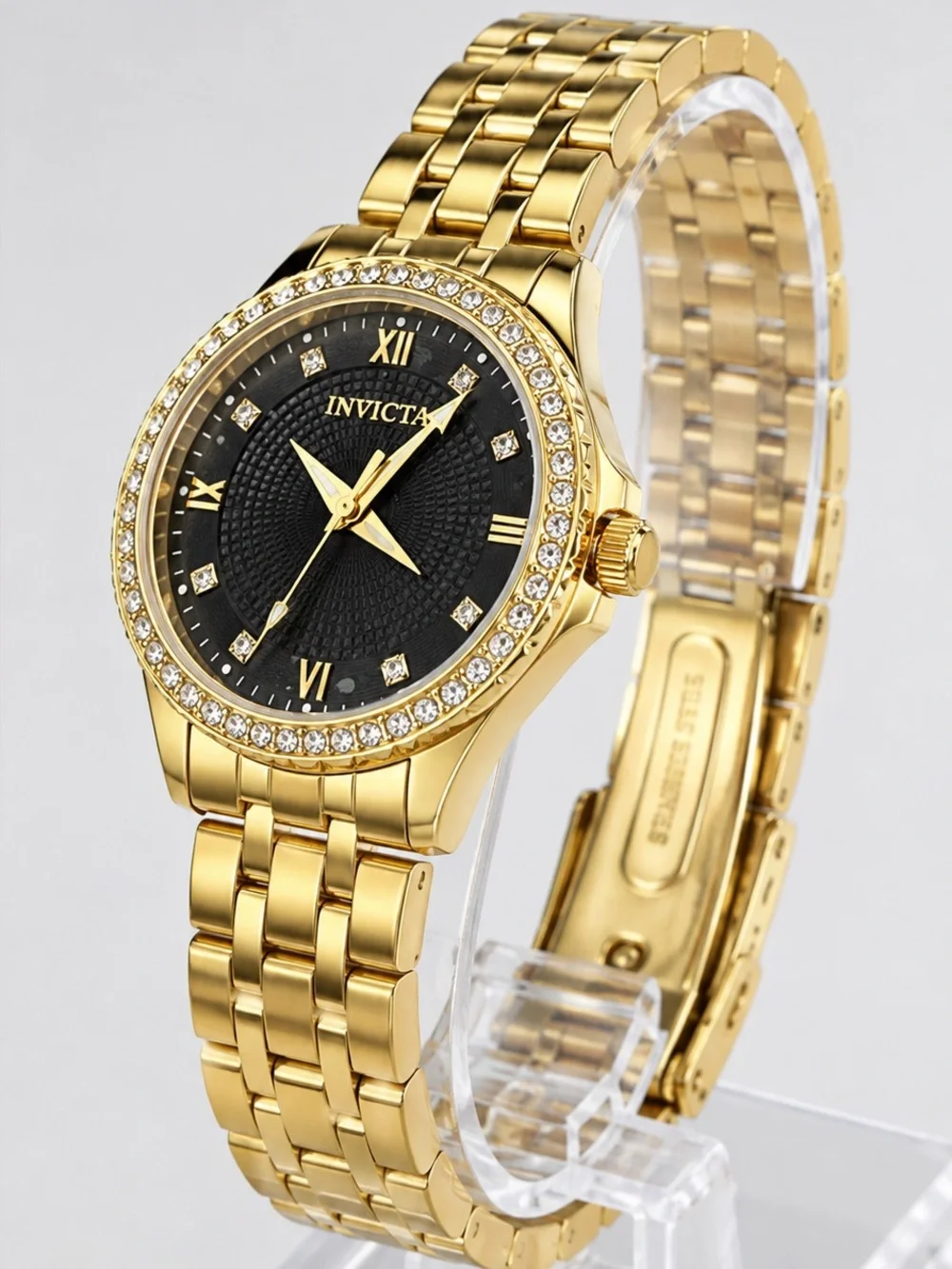 Invicta Specialty 69219 Gold Black Dial Women’s Watch 33mm NWT